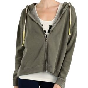 NWT Avocado Gray Cropped Oversized‎ Full Zip Hoodie